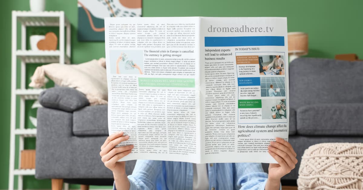 Une du journal dromeadhere.tv, mettant en avant l'actualité locale et les circuits courts.